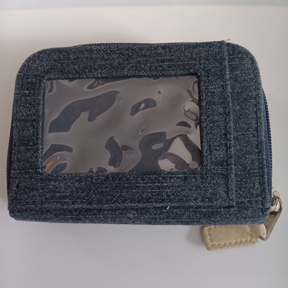 Mudd Denim Floral Butterfly Embroidered Zip Around Wallet Y2K Vintage - Picture 2 of 7